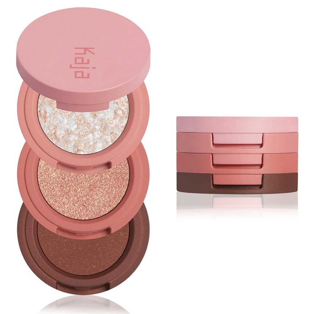 Kaja Shimmer Eyeshadow Trio - Cream, Gold, Brown